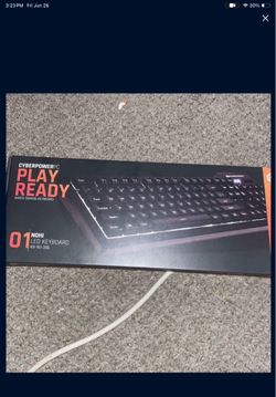 Cyberpower PC Play Ready 01 NOHI LED Wired Game Keyboard  KB-161-306 New