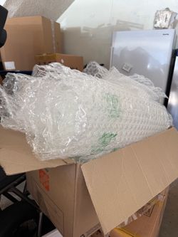 Bubble wrap with packing boxes