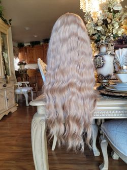 Honey Blonde Long Wavy Blonde Lace Front Wig