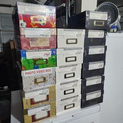 Craft storage photo/ video boxes