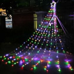 Outdoor Christmas Decorations Star Lights String317 LED 11.5ft Christmas Tree