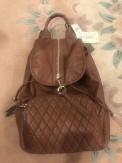 Medium Sized Leather Backpack