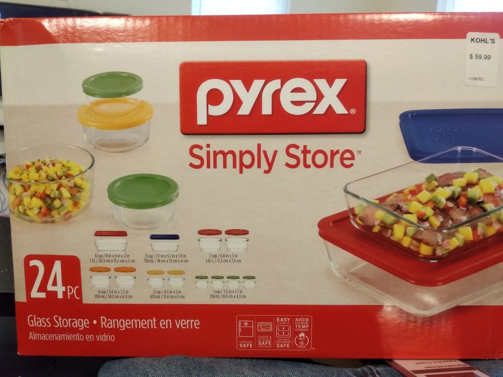 Pyrex 24 piece set