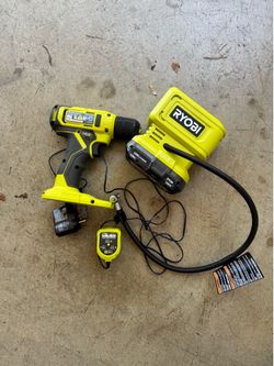 Ryobi ONE+ 18V Cordless Inflator + Drill/Driver Combo w/ Battery & Charger