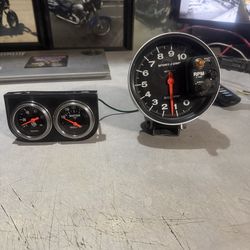 RPM gauge two mortgage gauges, auto meter