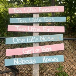 Homemade Gender Reveal Sign