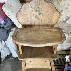 Vintage 1940s Children’s High Chair