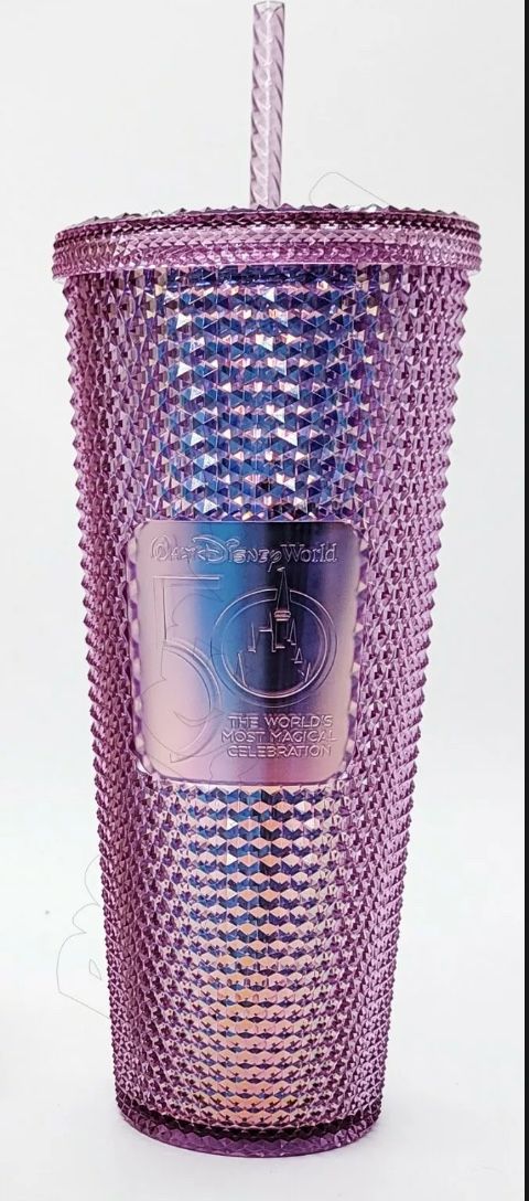 Disneyworld Disney 50th Anniversary Starbucks Pink Tumbler
