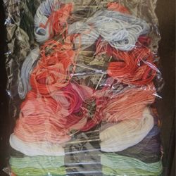 New embroidery floss bundles & wood hoop