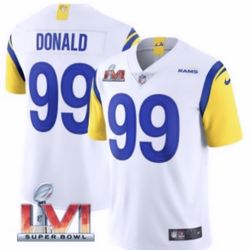 3XL Nike Aaron Donald Los Angeles Rams Super Bowl LVI White Jersey