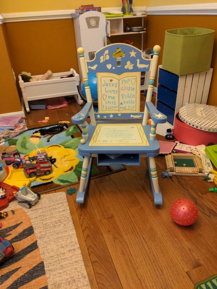 Child Rocking Chair With Attached Music Box