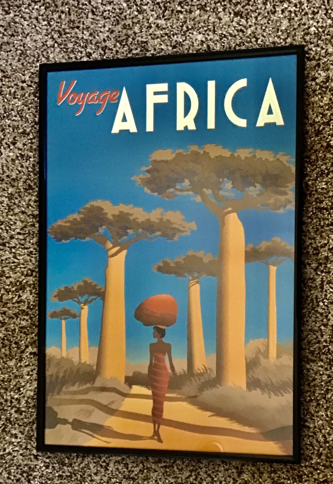 Poster “Africa” Retro Style Travel / Vintage Rustic Poster Print (12”x 18”)