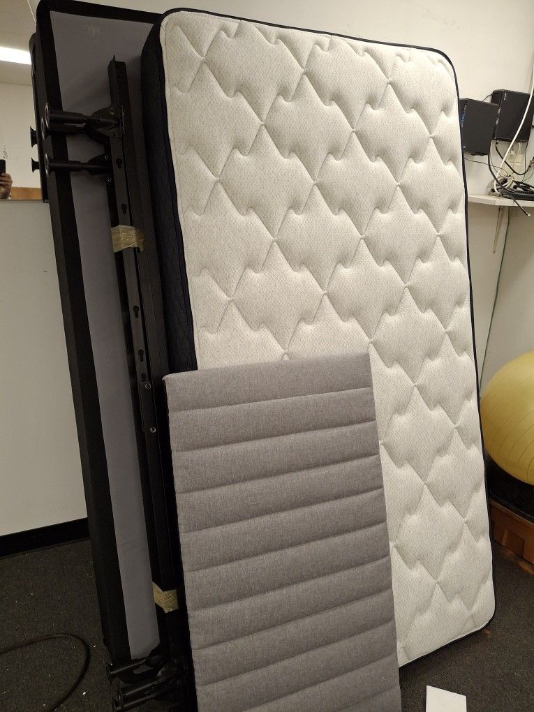 Complete Twin Bed - Mattress + Box Spring + Frame+ Headboard - New!