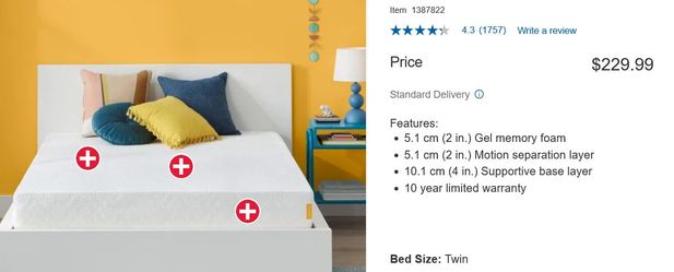 2 twin mattresses with memory foam $150 can deliver