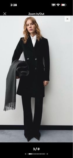 New Mango double breasted midi wool coat size S&M&L