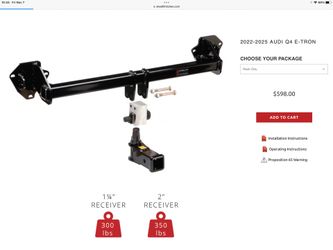 Stealth Hitch SHR30020 for Audi Q4 e-tron 2022 - 2025
