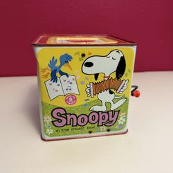1960s Snoopy Jack In The Box