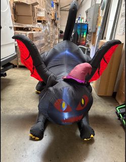 Halloween Inflatable Black Cat Decoration