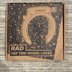 RadPower Fat Tire Wheel Lock Brand New Best Price On Internet