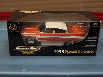1/18 Ertl American Muscle 1958 Plymouth Belvedere Orange Limited Edition diecast car
