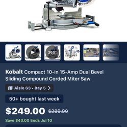 Kobalt 10 Inch Miter Saw