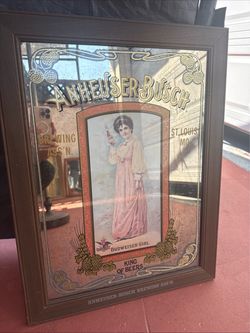 Anheuser-Busch Budweiser Girl Advertising Mirror