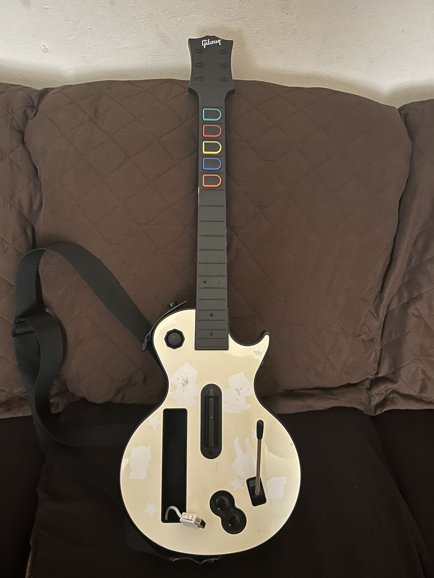 Guitar Hero Nintendo Wii Gibson Guitar White Red Octane