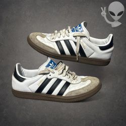 adidas Originals Samba OG B75806 Mens US 7 Cloud White Core Black Leather Shoe