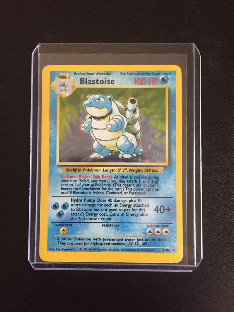 1999 Blastoise Base Set Pokemon Card
