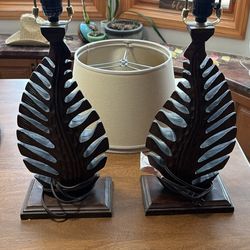 Cool wood carved lamps