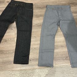 Levi 501s black and grey