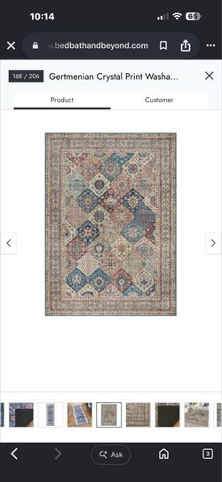 Gertmenian Crystal Print Washable Area Rug