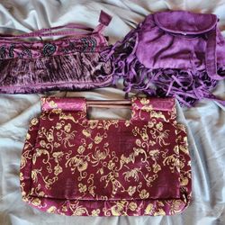 Small Purple Purse Collection - Like New