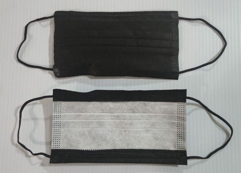 Face Mask Disposable Black with White color 3 layers, $20 for 5 boxes 250 pcs.