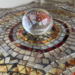 Small Clear Glass Paperweight 