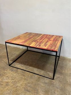Rehab Vintage Custom Steel and Reclaimed Wood Table