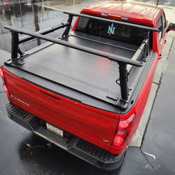SyneticUSA 2007-2025 Chevy Silverado/GMC Sierra  Hard Aluminum Retractable Tonneau Cover Off-Road Pro Version For 5.8ft Short Bed