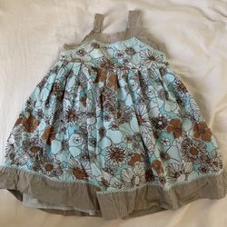 MAGGIE & ZOE sleeveless floral girl blue dress sz. 2T