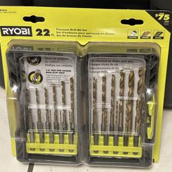 Ryobi 22 Pc Titanium Drill Bit Set