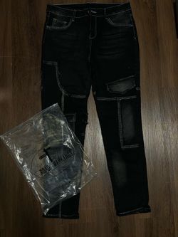 Black denim jeans