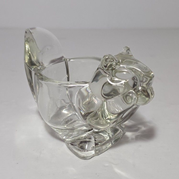 Avon Glass Squirrel Candle Holder