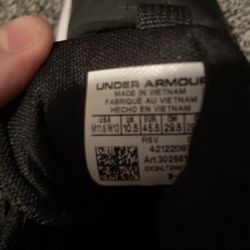 Under Armour UA Lockdown 6 Basketball Shoes Black White Mens Size 11.5