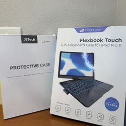 NEW In Box iPad Pro Flexbook Touch Case With Keyboard And Touchpad + Protective JTECH Magnetic Case