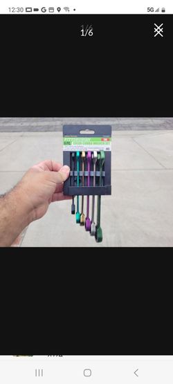 Shipping Available Pittsburg 6-Piece Color Combo Metric Ratcheting Combination Wrench Set Won't Take Lower Offers