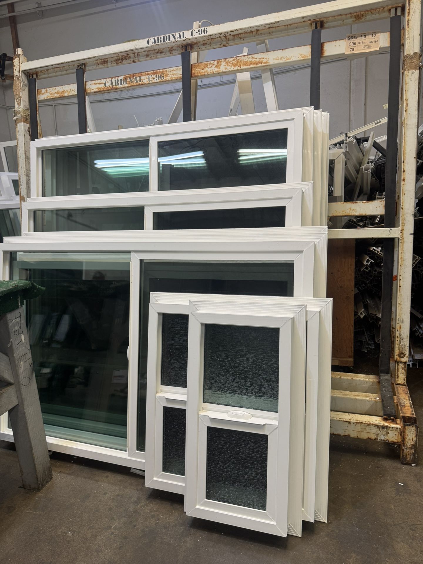 Vinyl Windows Almond White Black Bathroom Windows Trapezoids