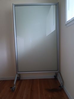 Egan Rolling Glass Dry Erase