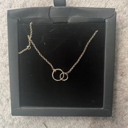 14 K Connected Gold Necklace 