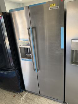 Kitchen aid side by side in stainless steel counter depth