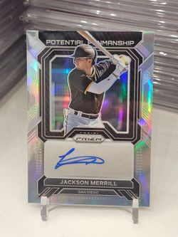 Jackson merrill silver prizm auto padres prospect