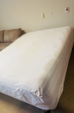 Queen Mattress, Box And Metal Bed Frame